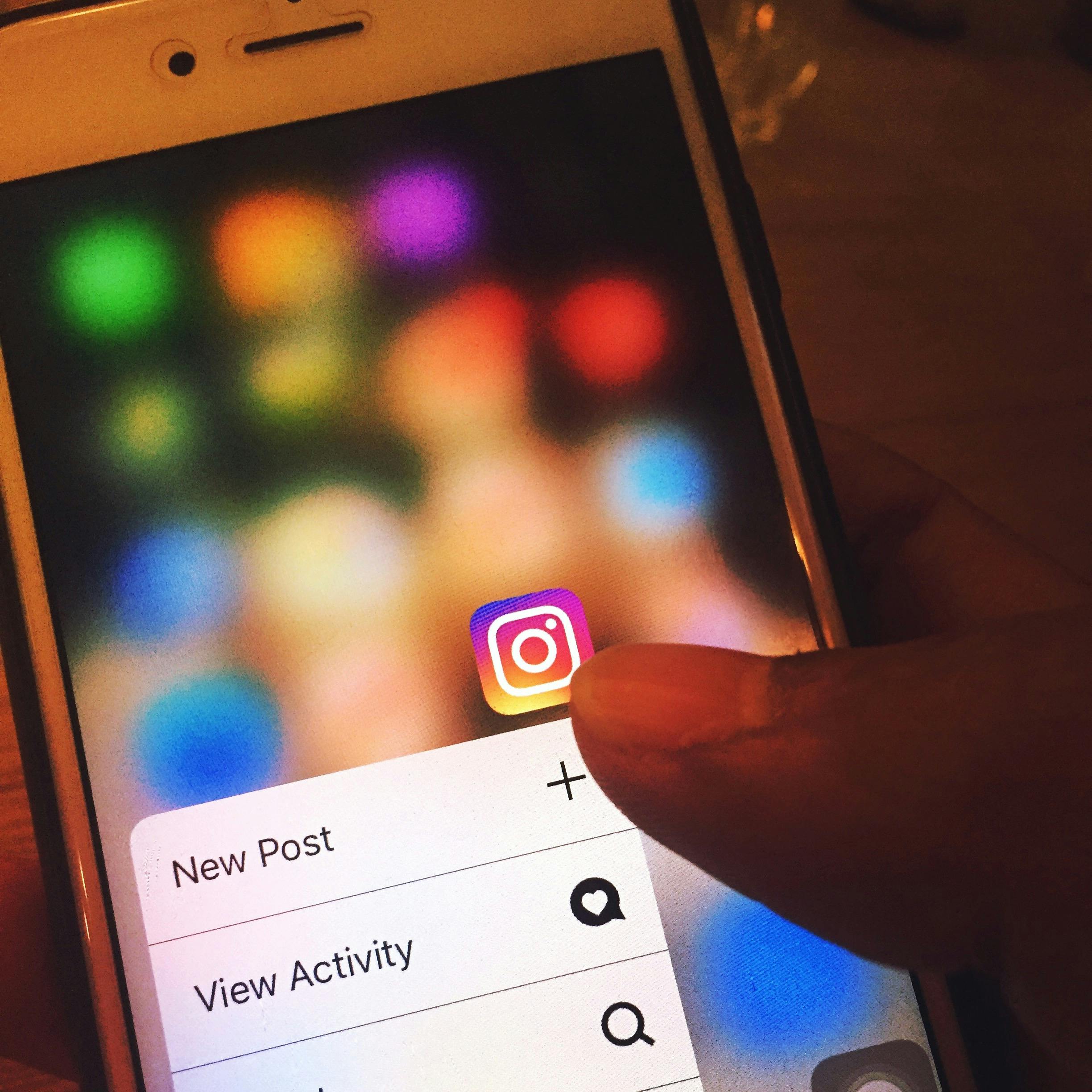 Publication d'un nouveau post Instagram sur smartphone