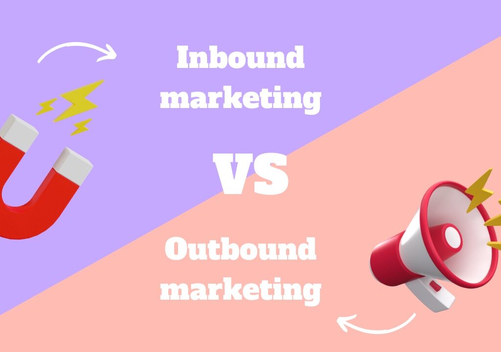 Représentation en dessin du match entre l'outbound marketing et l'inbound marketing